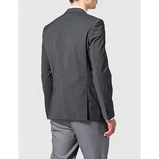 Hugo Boss Sakko Artim204X Grau extra schlanke Passform superflexibler Schurwoll-Stoff Einreiher - Grau