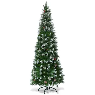Costway Weihnachtsbaum 220cm Grün , Kunststoff , 220 cm , Dekoration, Weihnachtsdekoration, Christbäume & Zubehör
