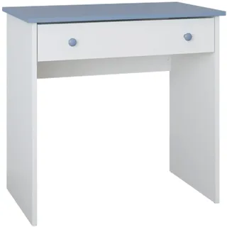 Schreibtisch, Kinderschreibtisch mit 79 cm Arbeitshöhe und einer Schublade in weiss blau Europe - Blau
