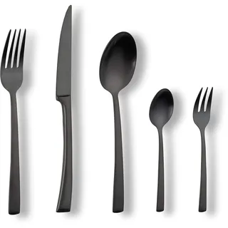ECHTWERK Tafelbesteck Avelino, Black Edition, 20-teilig, Essbesteck für bis zu 4 Personen, Edelstahl 18/10, mattiert, Hochwertiges Besteck Set, für Esstisch, Tischdeko für Hochzeiten & Festtafel