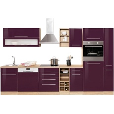 Bild MÖBEL Küchenzeile »Eton«, ohne E-Geräte, Breite 330 cm, lila