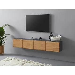 vogl möbelfabrik 1237 Lowboard 184 x 32 cm Grau Eiche Holzwerkstoff