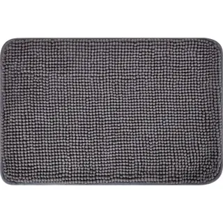baliv Badematte 40 cm x 60 cm Polyester Dunkelgrau