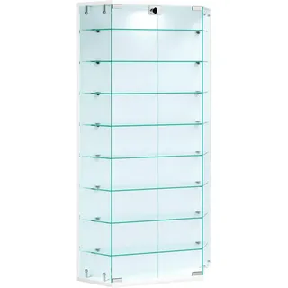 VCM Wandvitrine Benila XL 83 x 17 x 114 cm Weiß