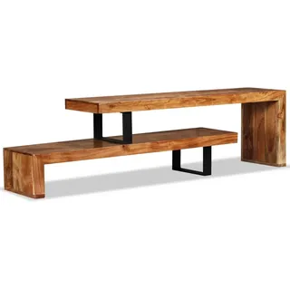 vidaXL TV-Schrank Lowboard 30 x 115 x 2400 cm Braun Massivholz