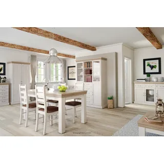 Konsimo Kommode mit Schubladen "ARVEN", Creme, laminierte Platte, Classic, 57x98x44,5 - Creme