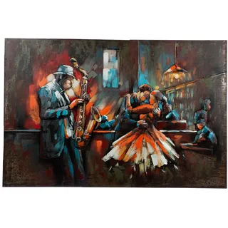 Gilde "Bild rechteckig Bartime", Menschen 1 Stk. tlg., farbe bild(er): blau, braun, rot,