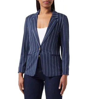 ICHI IHRUTI BL12 Damen Blazer Jackenblazer ungefüttert Reverskragen 68% Viskose (LivaEco(TM)), 14% Polyester, 13% Polyamid, 5% Elasthan Regular fit, Größe:M, Farbe:Total Eclipse (194010)