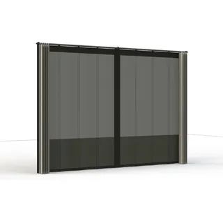 Siena Garden Seitenteile für Schattenmanufaktur Silber-Grau 300 cm x 210 cm
