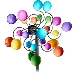 Relaxdays Windrad , Multicolor , Metall , 33x119x15.5 cm , Dekoration, Gartendeko