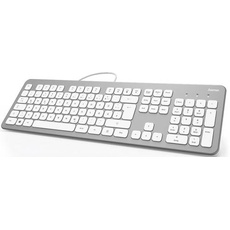 Bild von KC-700 Tastatur silber/weiß, USB, DE (182651)