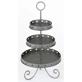 CHRISTMAS GOODS by Inge Dekoetagere »Weihnachtsdeko mit 3 Etagen, Höhe 55 cm« Etagere aus Metall, grau