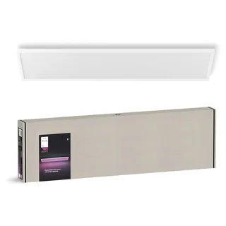Philips Hue Surimu Rechteckige Panelleuchte, Intelligente Deckenbeleuchtung, Bluetooth/Zigbee, Weiß, Aluminium, Multi, 2000 K - Weiß