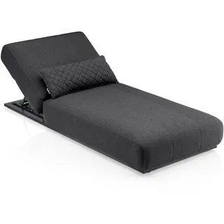 KETTLER Ego Sonnenliege, anthrazit/ sooty, Aluminium/Sunbrella® - Dunkelgrau, Schwarz