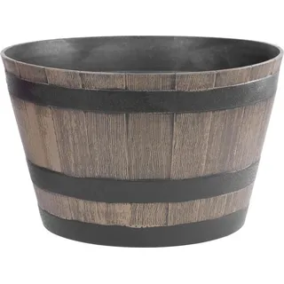 Blumentopf Strend Pro, Woodeff, 52x32 cm, grau, Holz-Effekt, Fass