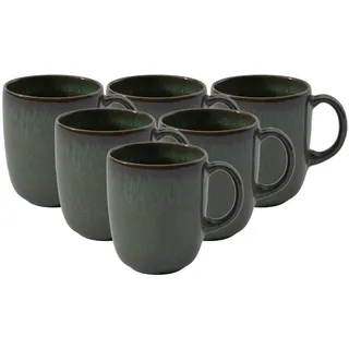 Villeroy & Boch Becher mit Henkel Lave 0,4 l Grün 6 St.