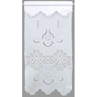 HOSSNER - ART OF HOME DECO Panneaux »Bondone« Stangendurchzug 1 Stk. tlg. Häkelspitze - ECHTE Handarbeit, weiß