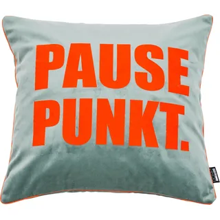 done. "Vibe" Weicher Samtstoff, mint, orange, schriftzug