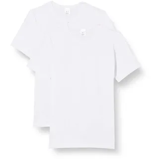 Schiesser Jungen 2 Pack Unterhemd mit Arm Unterziehshirt - 95/5 Organic Bio Baumwolle - Größe 140 bis 176