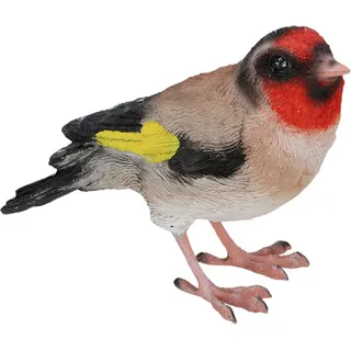 Esschert Design | Gartenfiguren - Vogel - 12 x 8,5 cm - Wetterfest - Realistische Deko - Braun, Schwarz, Rot