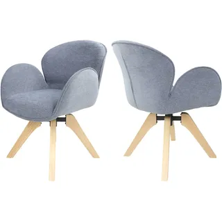 Tom Tailor Armlehnstuhl WINGS ARMCHAIR Stoff blau 2er Set