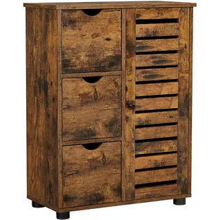 VASAGLE Badezimmerschrank, schmaler Badschrank, braun 60,0 x x cm,