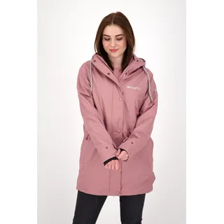 Regenjacke DEPROC ACTIVE "Friesennerz NEW ELLESMERE", Damen, Gr. 40/42 (M), lila, Web, 100% Polyester, figurumspielend hüftbedeckend, gerader Abschluss mit Druckknopf, Jacken Regenjacke, auch in Großen Größen erhältlich