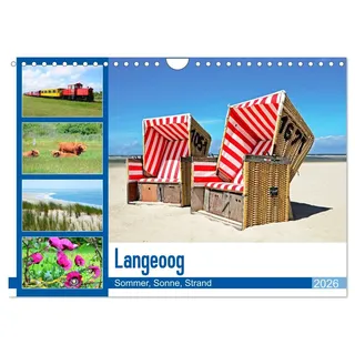 Calvendo Langeoog - Sommer, Sonne, Strand (Wandkalender 2026 DIN A4 quer), CALVENDO Monatskalender: Der Inselsommer mit vielen Sonnenstunden macht Lust auf Meer! (CALVENDO Orte)