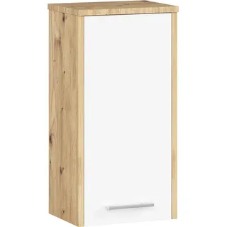 Hängeschrank 30cm Wandregal 99cm hoch 1 Tür Vitrine 3 Fächer Wandschrank