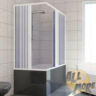 BADEWANNENAUFSATZ BADEWANNEN FALTWAND DUSCHABTRENNUNG FALTTÜR 70X150 NADIA CEN