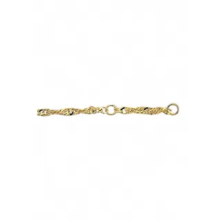 Fußkette ADELIA ́S "333 Gold Singapur Fußkettchen 25 cm Ø 2,5 mm" Gr. 25, gold, Fußketten, Damen, Gelbgold 333, Fußkette
