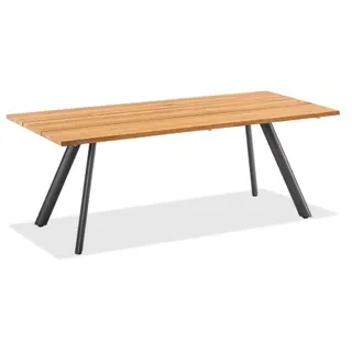 Niehoff Gartentisch 200 x 95 x 76 cm Teakfarben/Grau