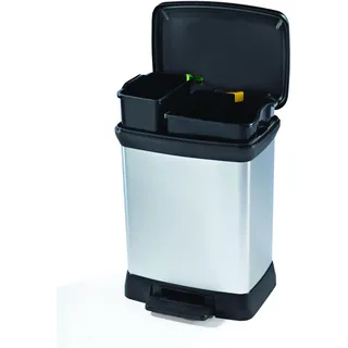 Curver DECOBIN DUO 30 l Silber