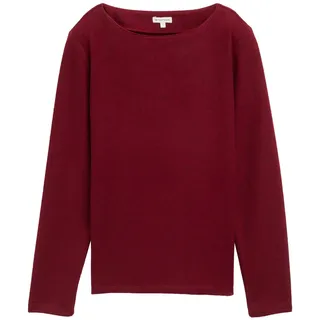 Tom Tailor Sweatshirt, Gr. L (40), deep red melange, - 23903709-L