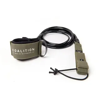 Koalition 9 ́0`` X 7mm Regular Ankle Surfleash - Army Black - One Size