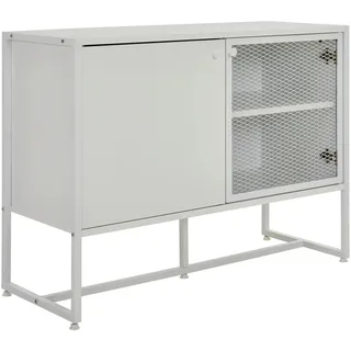 Novel Sideboard , Weiß , Metall , 2 Fächer , 100x75x41 cm , stehend , Kleinmöbel, Kommoden, Sideboards