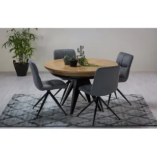 Kaiser Möbel VIGO runder moderner Loft-Klapptisch Eiche 130 cm