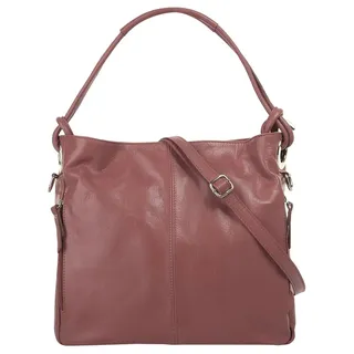 Samantha look Shopper echt Leder, Made in Italy, rosa