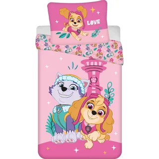 Paw Patrol Kleinkind Bettbezug Rosa - 100 x 135 cm - Rosa