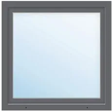 Kunststofffenster ARON Basic weiß/anthrazit 800x800 mm DIN Rechts