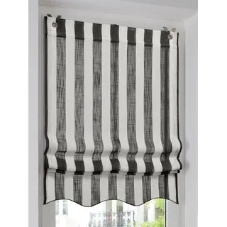 Raffrollo HEINE HOME Gr. 2, schwarz-weiß (schwarz, weiß), B:60cm H:140cm, Raffrollos, Raffrollo