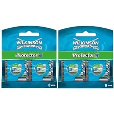 Wilkinson Sword Protector 3 - Packung mit 16 Nachfüllungen mit 3 Rasierklingen für Männer, Konditionierungsband mit Aloe Vera