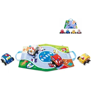 HaPe Plüschauto-Set mit Rückziehmotor, bunt,