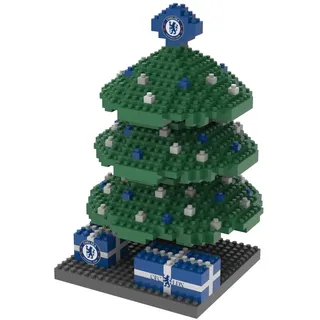 FOCO Offiziell Lizenziertes Chelsea FC BRXLZ 3D Bricks Konstruktionsspielzeug Modell Weihnachtsbaum Adventskalender 24 Tage