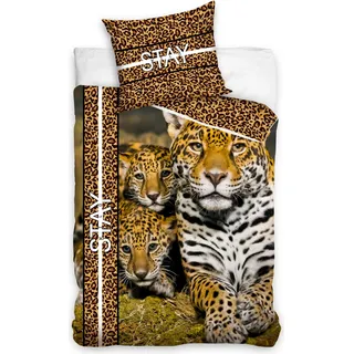 PHU CARBOTEX Leopard Baumwolle 160 x 200 cm + 70 x 80 cm