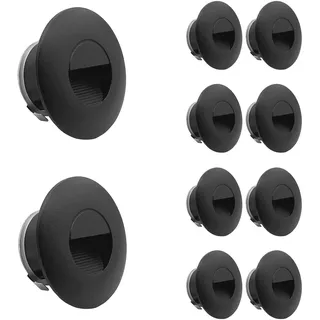 LIGHTWORLD24 Welt der Lichter 10er Set LED Treppen-leuchte Wand-einbauleuchte Einbaustrahler Stufen-beleuchtung 2 Watt 180LM Neutralweiß außen innen Wandleuchte Licht IP65 230V Schwarz