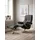 Relaxsessel Mayfair Leder 92 x 103 x 79 cm Grau mit Hocker