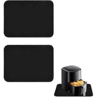 2 Stück HitzebestäNdige Unterlage für Heißluftfritteuse, 40x60 cm Feuerfeste Unterlage Maschinenwaschbar Bietet Hitzeschutz Und OberfläChenschutz, FüR HeißLuftfritteusen Toaster und Outdoor-Grills