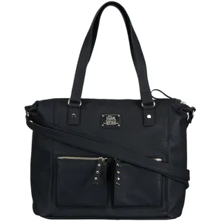 s.Oliver (Bags) Sporty Stud Shopper 39.309.94.7011, Damen Shopper, Schwarz (Schwarz 9999), 45x30x12 cm (B x H x T)