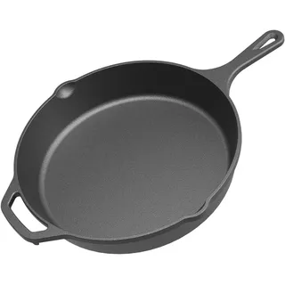 Wiltec Bratpfanne aus Gusseisen 30 cm